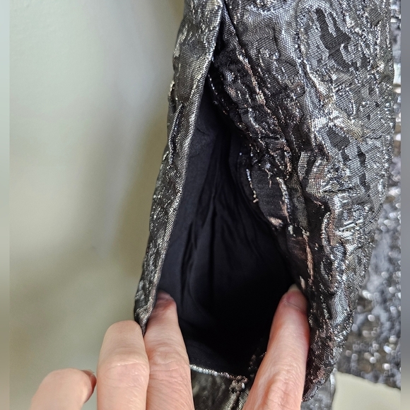 Maeve x Anthropologie Bow-Front Floral Jacquard Romper, Black Pattern, Size 16 - Picture 9 of 16